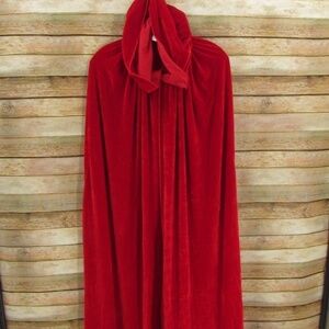 Rich Red Hooded Long Robe Adult - One Size